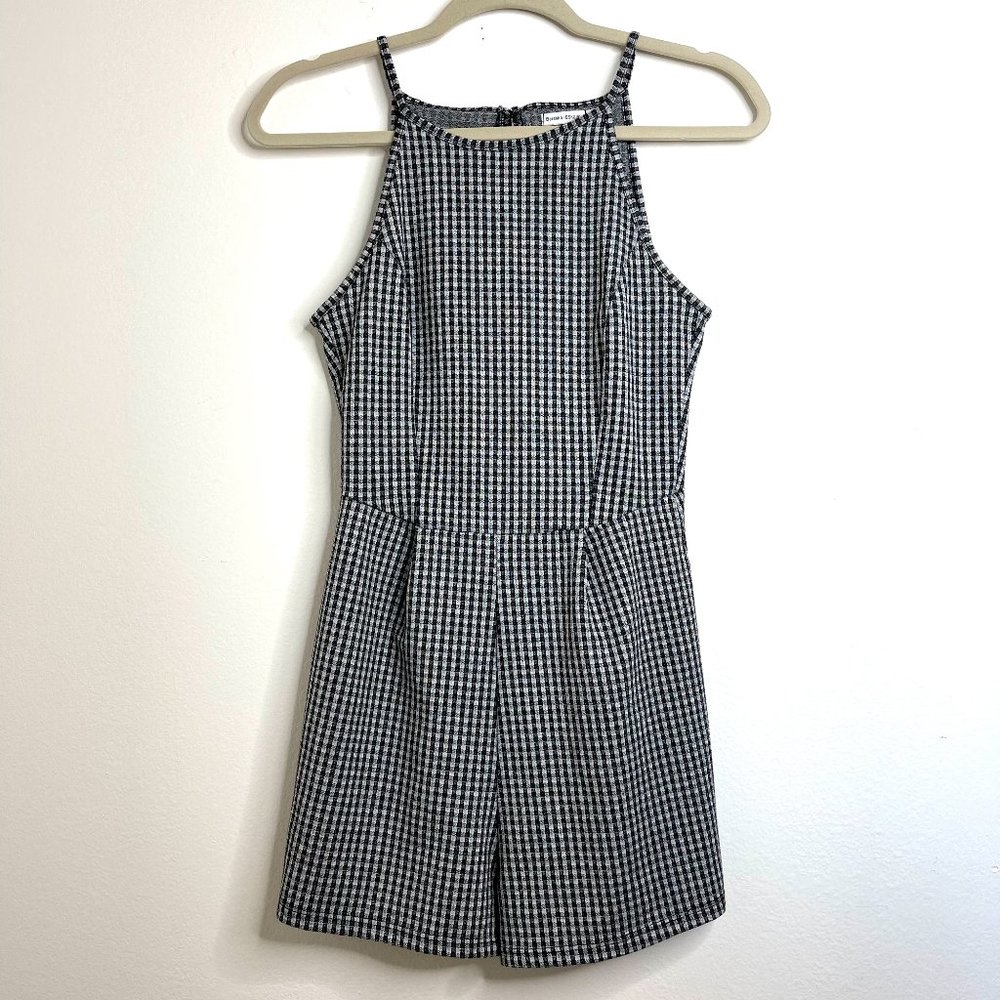 Bershka Sleeveless Checkered Pattern Romper